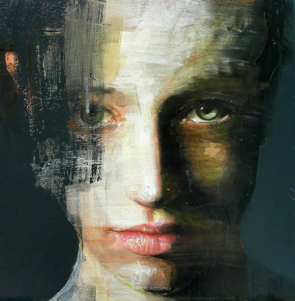 沉思的灵魂,一双直击内心深处的眼睛~意大利女画家罗伯塔·科尼油画