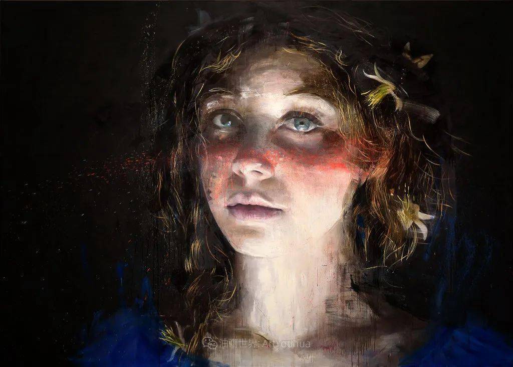 沉思的灵魂,一双直击内心深处的眼睛~意大利女画家罗伯塔·科尼油画