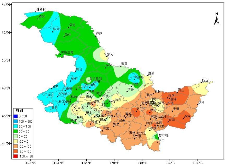黑龙江气候类型分布图图片