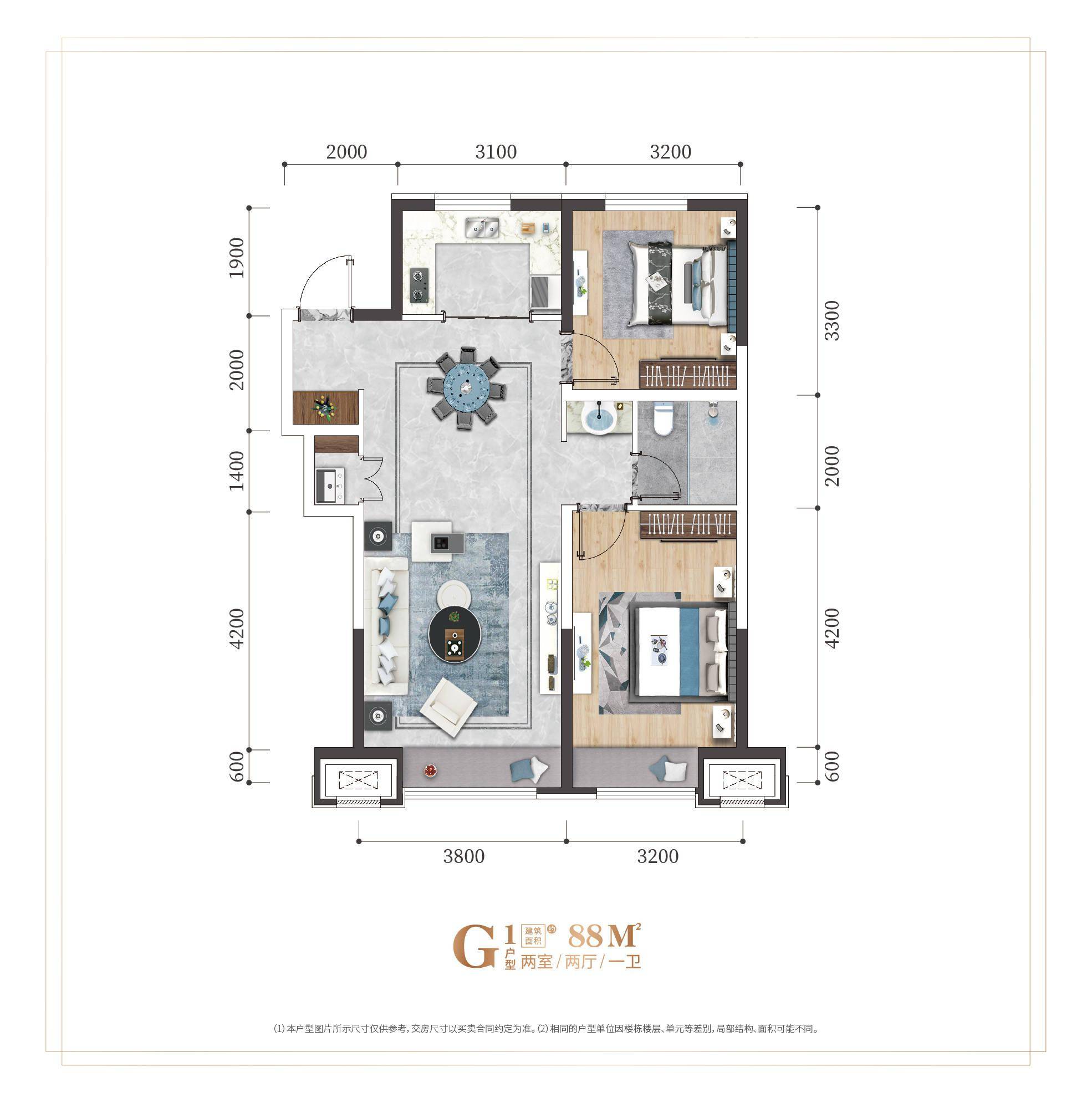 好住|南临河街稀缺两居 豪邦锦上88平米网红户型来袭!
