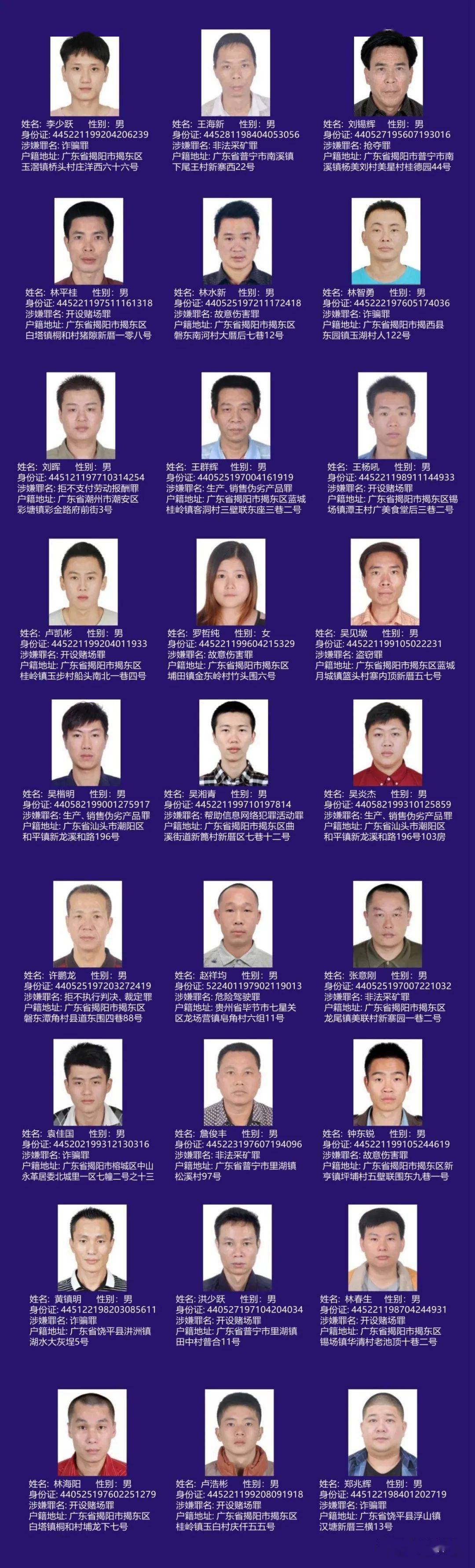 这48人,悬赏追捕!_揭东