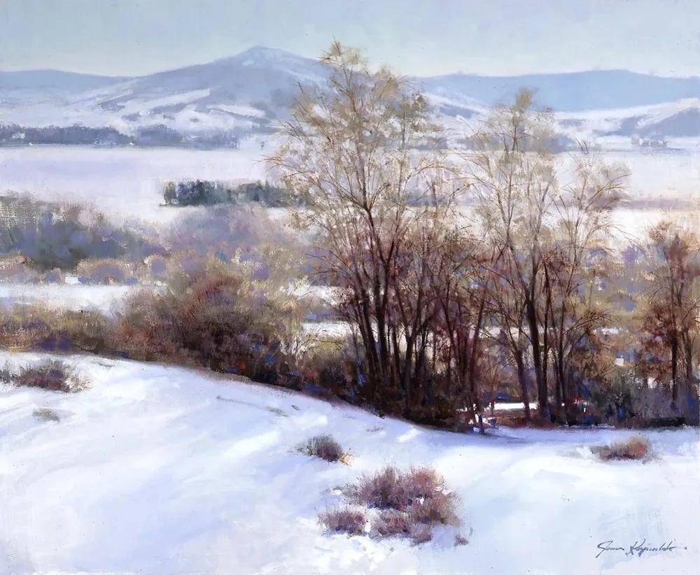 以冷色调为主画出美丽的风景画