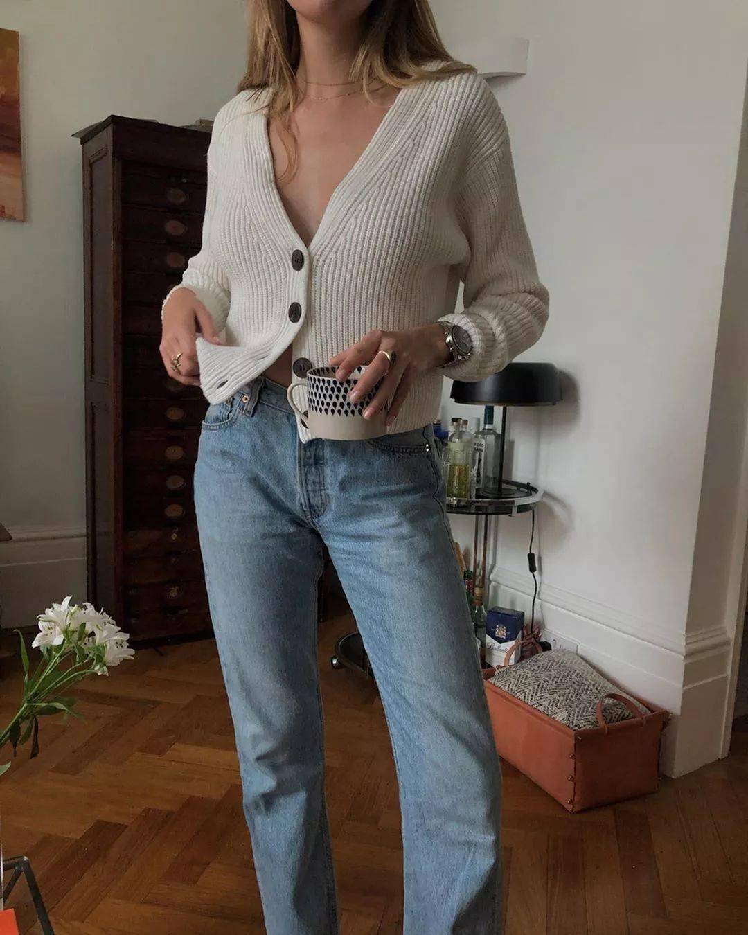 蓝色|初秋换季穿“ 奶奶衫 ”呀，太好穿了！