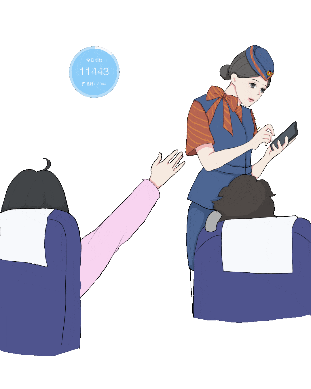 列车乘务员们的ab面有点可爱