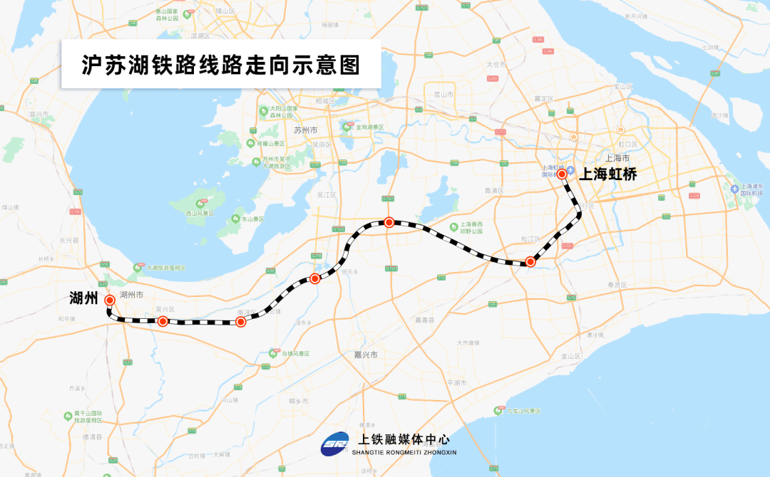 线路建成后,将成为连通上海,苏州,湖州等长三角重点城市的重要铁路