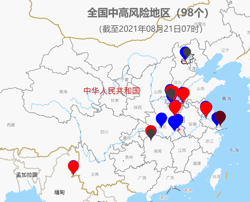 中国疫情严重地区图图片