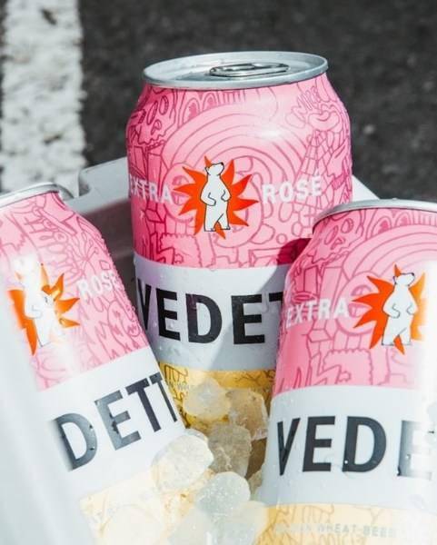 设计|红蓝碰撞 VEDETT罐装白熊玫瑰红啤酒全新上市