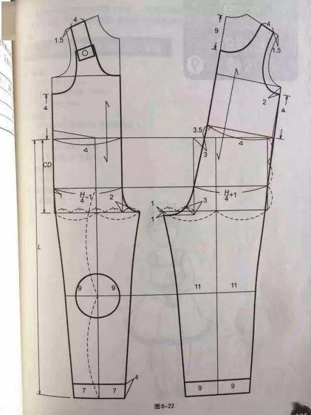 背带裤裁剪图加教程图片