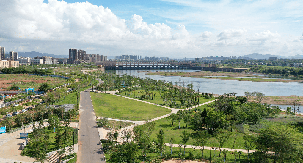 河源高新区又添一生态滨水景观公园,8月底完工对外开放!