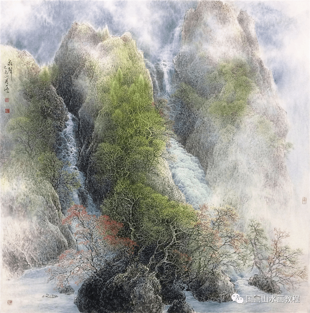 国画名家冯一鸣的山水画作品赏析