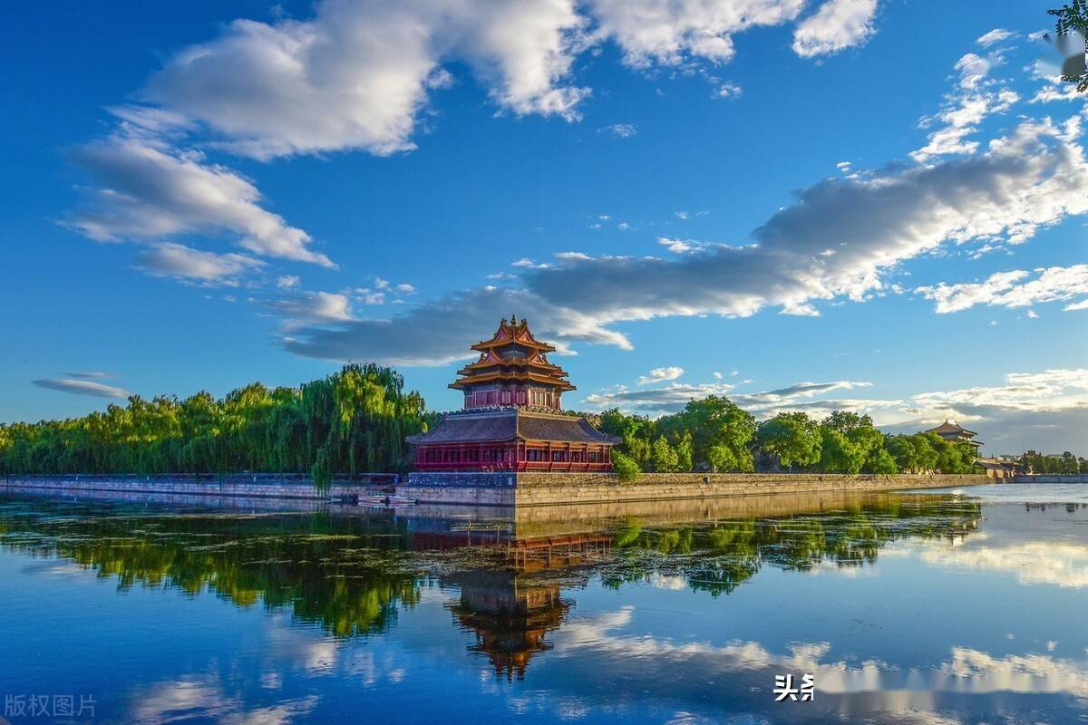 摄影组图:北京碧空如洗,故宫角楼美如画