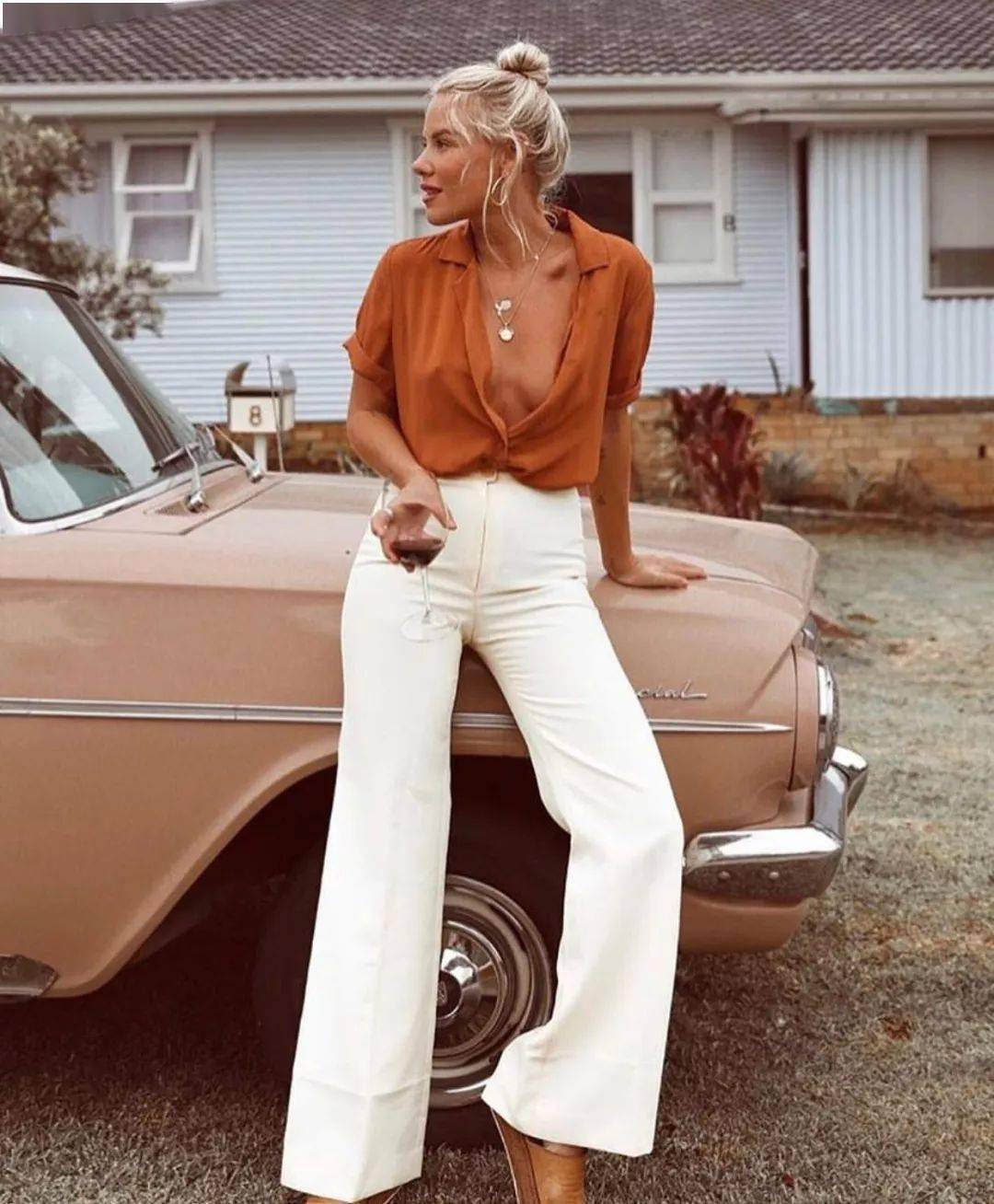 视觉|“衬衫 + 阔腿裤”才是真爱CP呀，夏末初秋就这样穿!