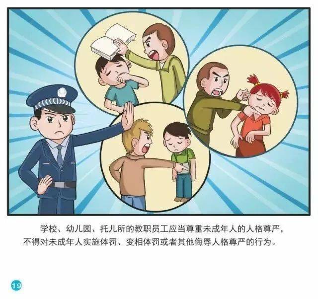 普法宣傳漫畫解讀未成年人保護法一