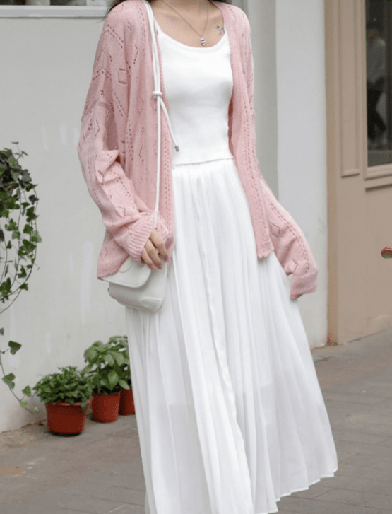 薄开衫 半身裙丨夏季这样搭配时髦又好看,各种风格随你换!