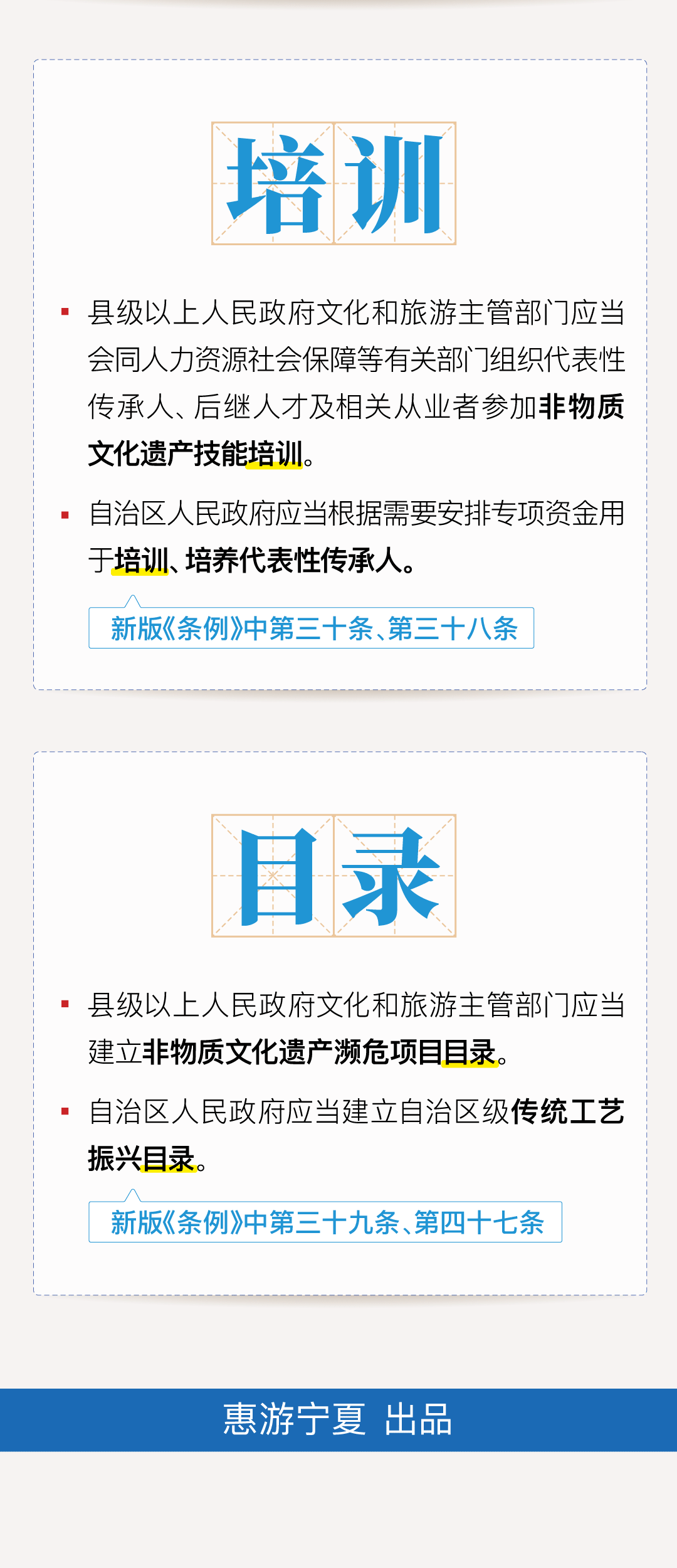 创意作品|一图读懂丨宁夏新版非遗保护条例