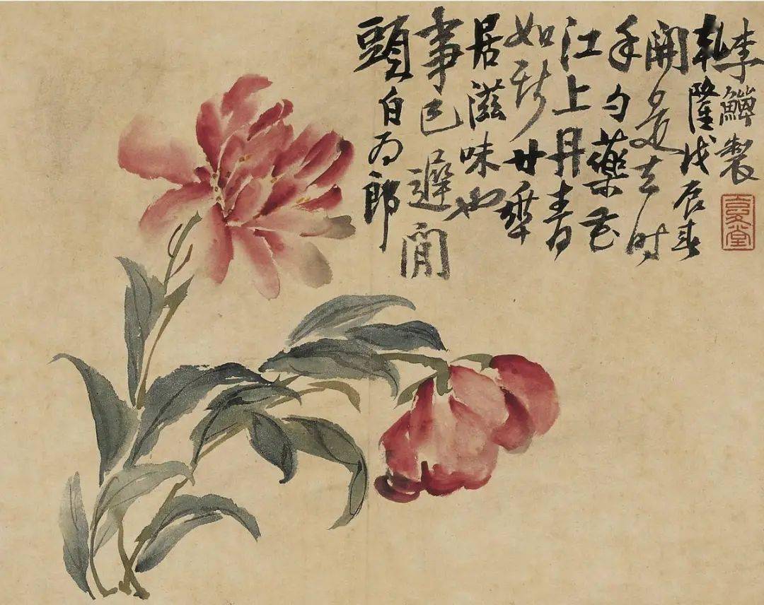 盛世画仙—李鱓,其画花叶滋润,墨彩欲滴,清新动人