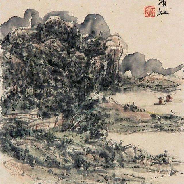 黄宾虹作画的秘籍:绘画步骤与技法_焦墨