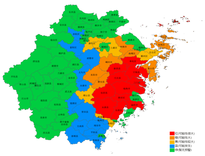 台州多地发布停课通知超强台风灿都或于明天登陆浙江沿海我市6地红色