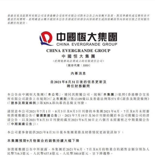 恒大两子公司未能履行担保义务关 相关金额约9亿元(图1)