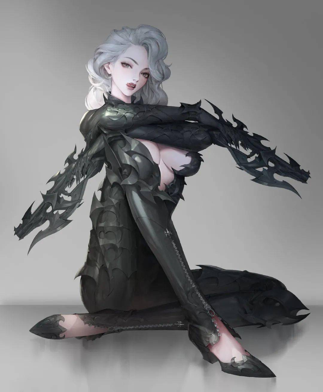 插画欣赏御姐萝莉通吃这个画风太赞了黑皮那个我最爱