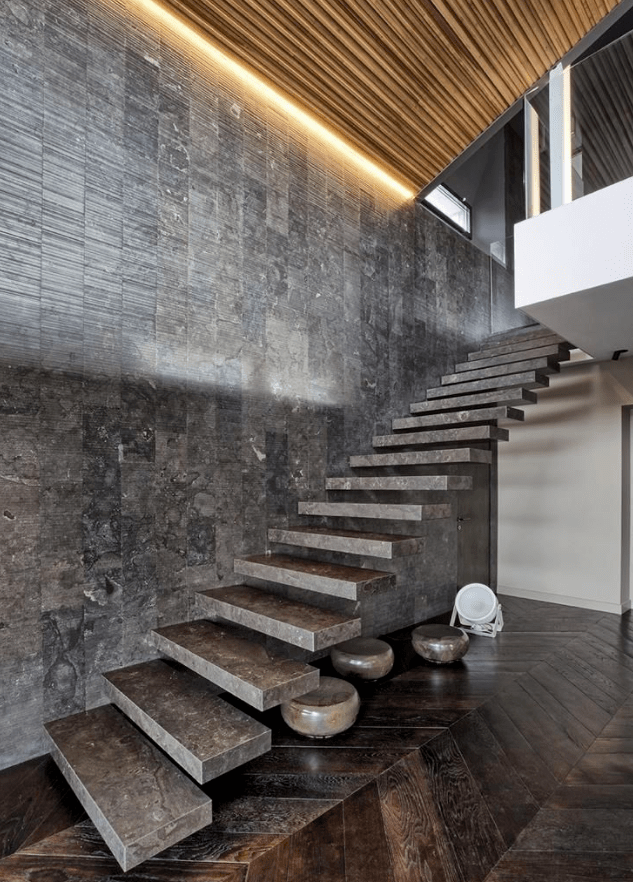 石材网红悬浮楼梯原来是这样做出来的