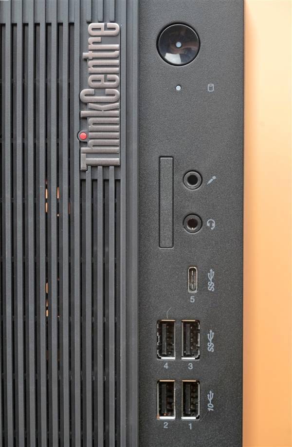 联想thinkcentre m600t台式主机图赏:17l容积 顶置提手