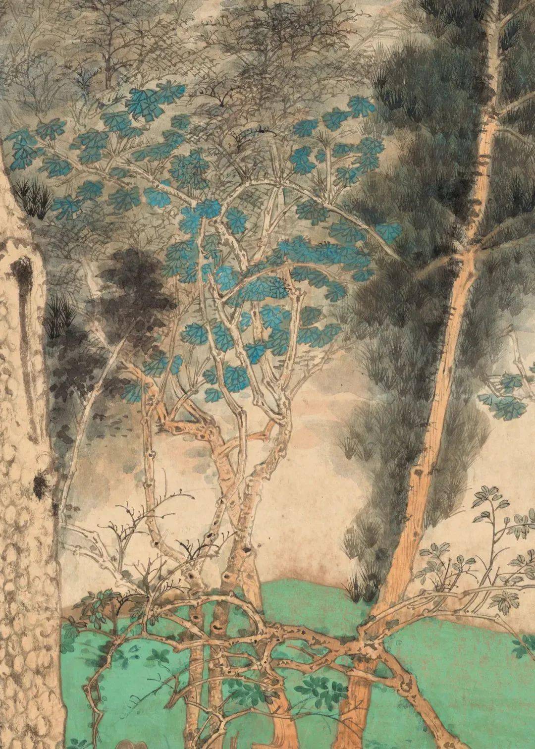 张大千《松下高仕文会图》赏析,精品人物画集萃