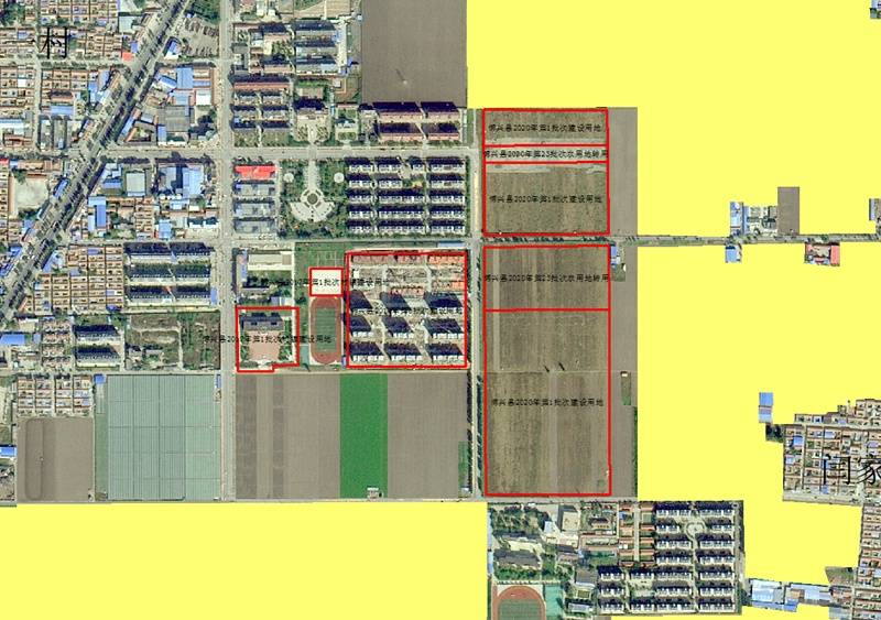 滨州市自然资源和规划局提供的卫星地图,右侧红线区域为涉事地块