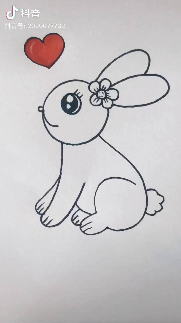 画小白兔最简单的画法图片