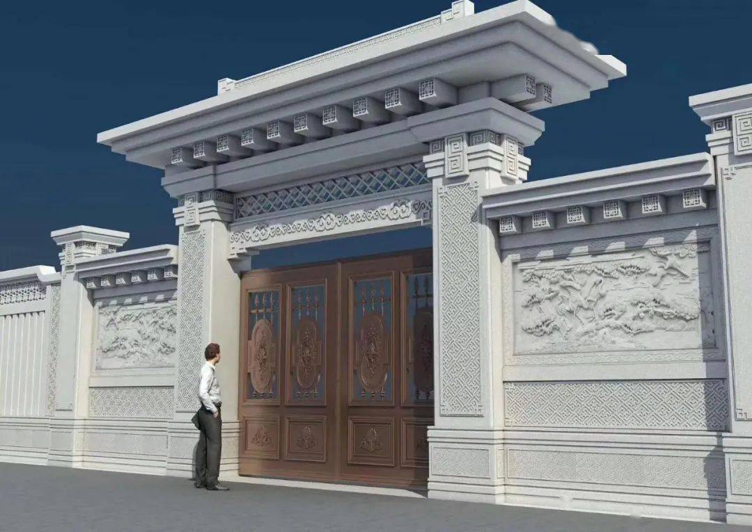 福建"特产" 别墅石材围墙大门,奢华大气