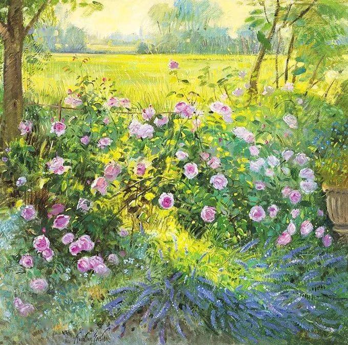 缤纷斑斓的英伦风情花园,画家蒂莫西·伊斯顿的风景画美到迷了眼!