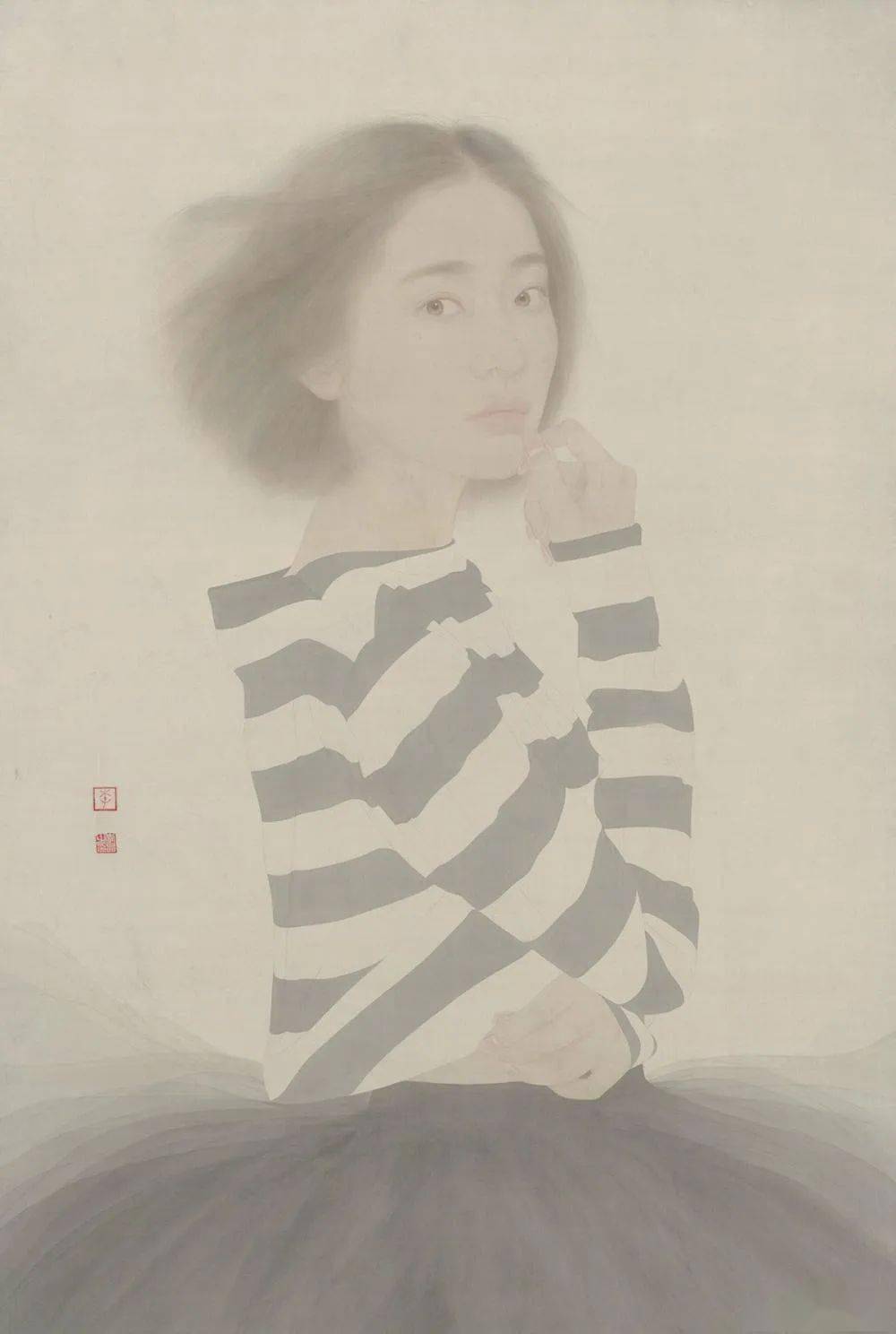 李晶当代新工笔人物画