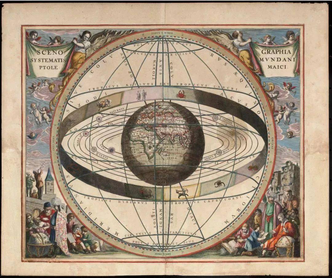 托勒密体系的宇宙图