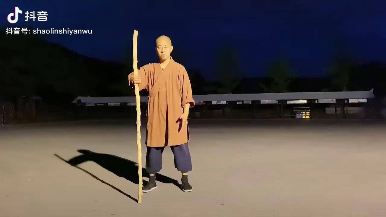 少林武僧释延淀少林棍法演练少林寺 热门