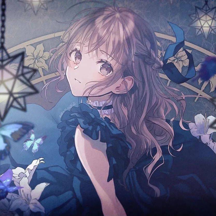 温柔干净的动漫闺蜜头像