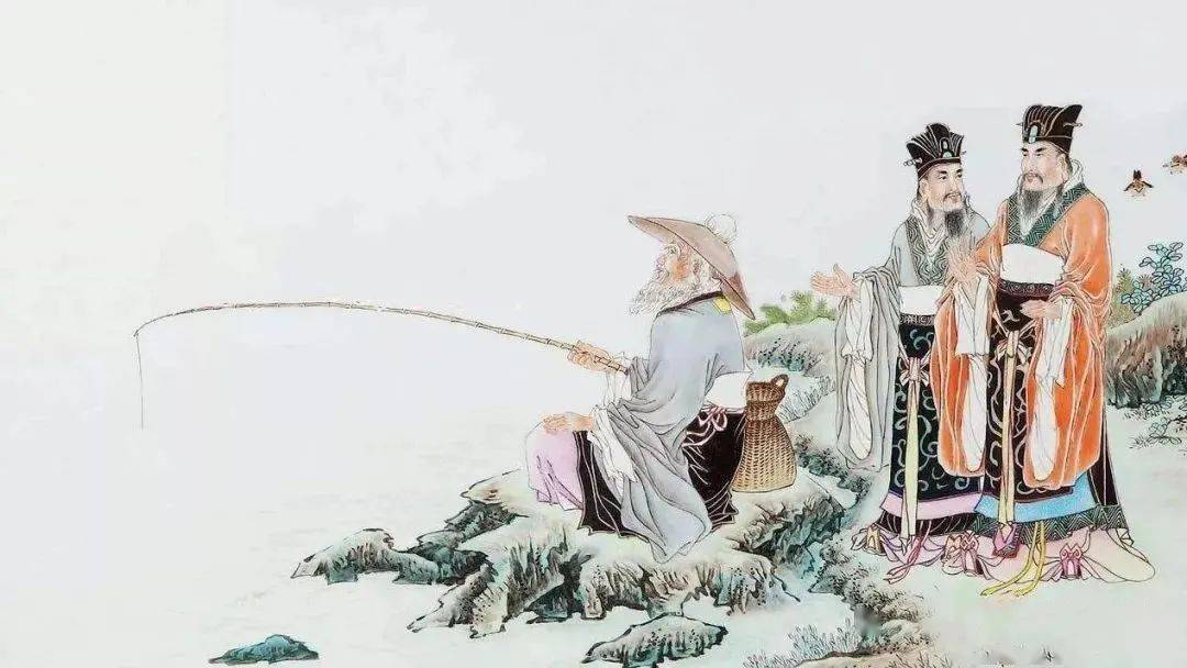 "负命者上钩"周文王寻访天下名士贤人,在磻溪访得姜子牙,二人谈得很