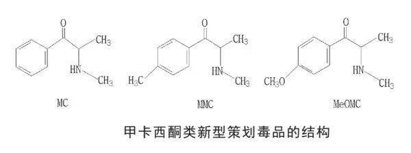 甲卡西酮类毒品并不是某种特定的毒品,而是一批具有相似化学结构的