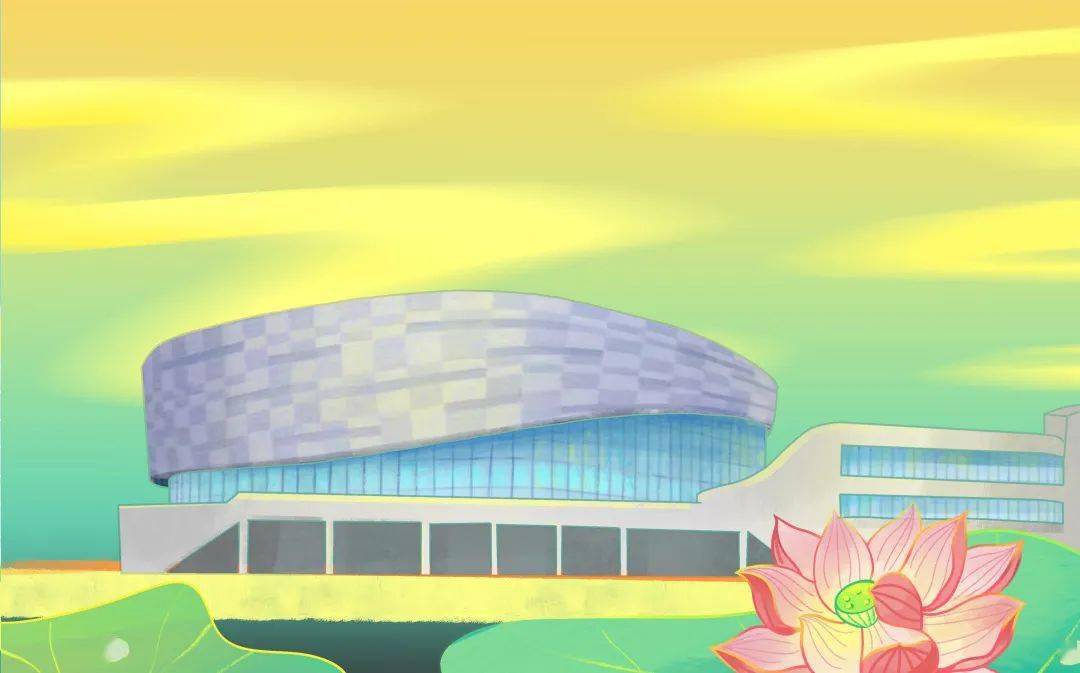 杭州亚运会建筑绘画图片