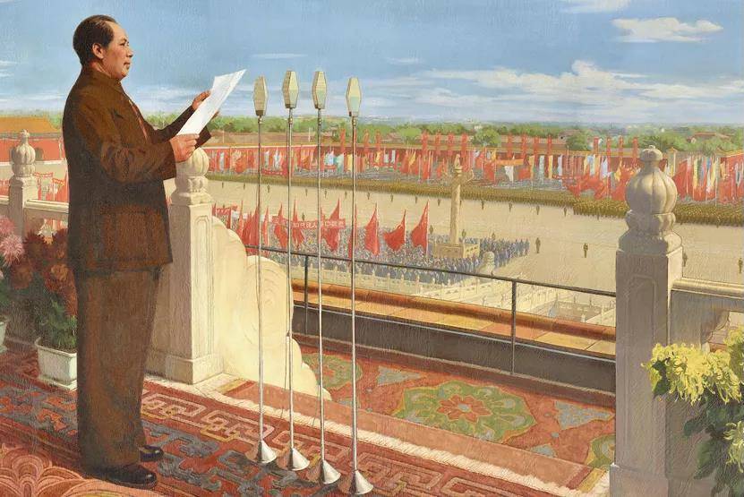 礼赞新中国丨《美术经典中的党史》邀请您走近油画《开国大典》