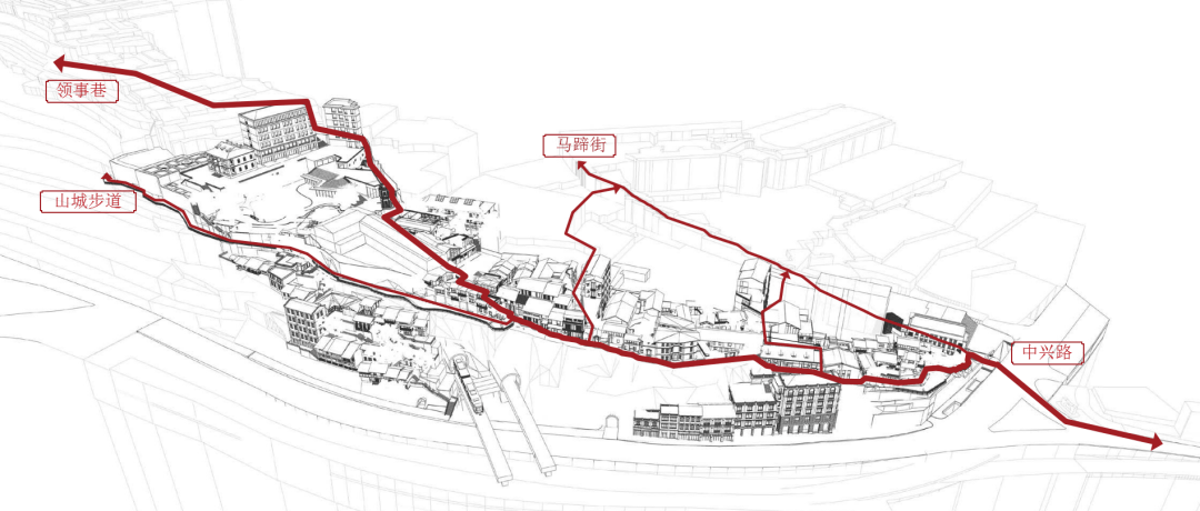 一条山城巷一座重庆城山城巷传统风貌区