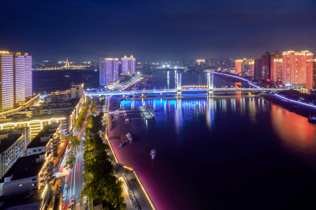 鳌江夜景图片