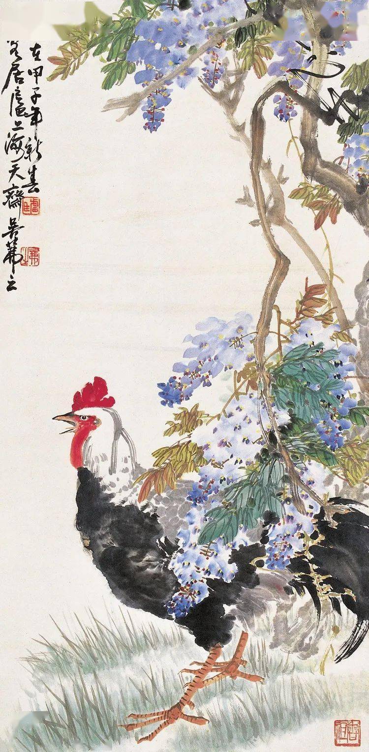 吴茀之写意花鸟画,高清五十幅欣赏_中国