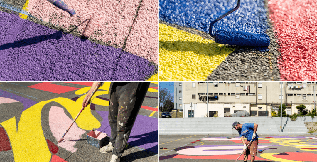 给篮球场来个涂鸦字体设计