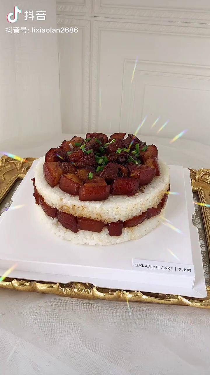 炖了两小时的红烧肉配上香喷喷的大米饭这个蛋糕绝了红烧肉蛋糕苏州