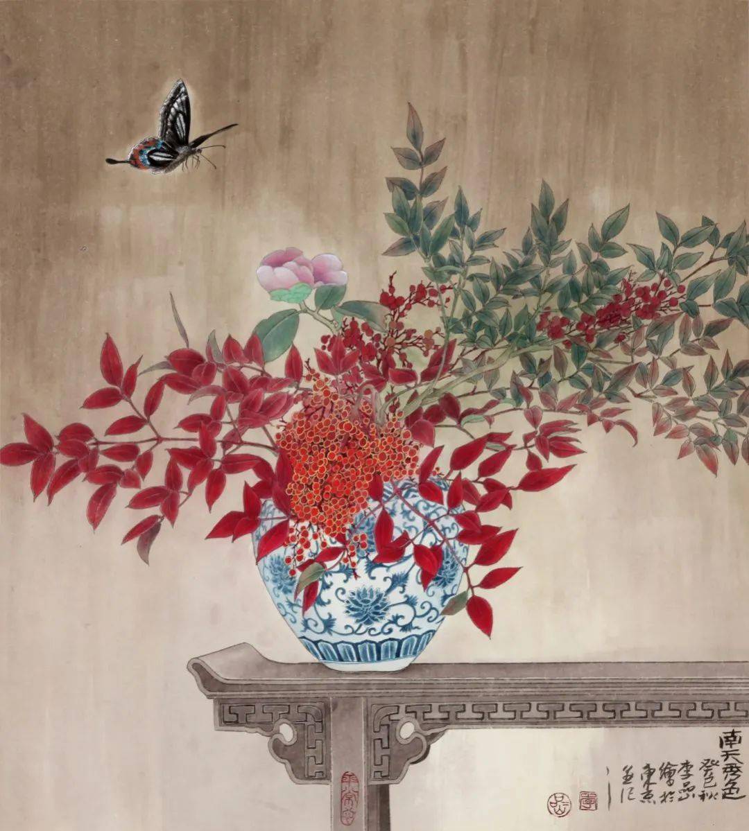 欣赏 | 李岩工笔花鸟21图 观赏性装饰性都很棒