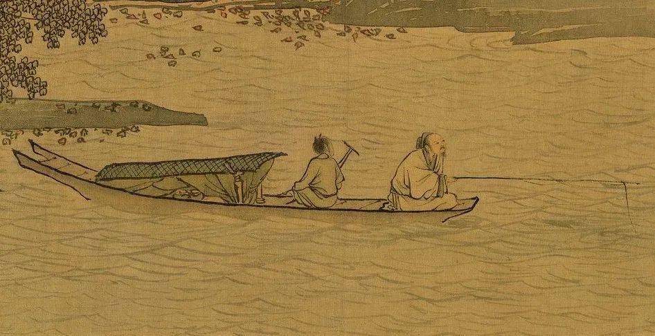 书画欣赏唐伯虎溪山渔隐图