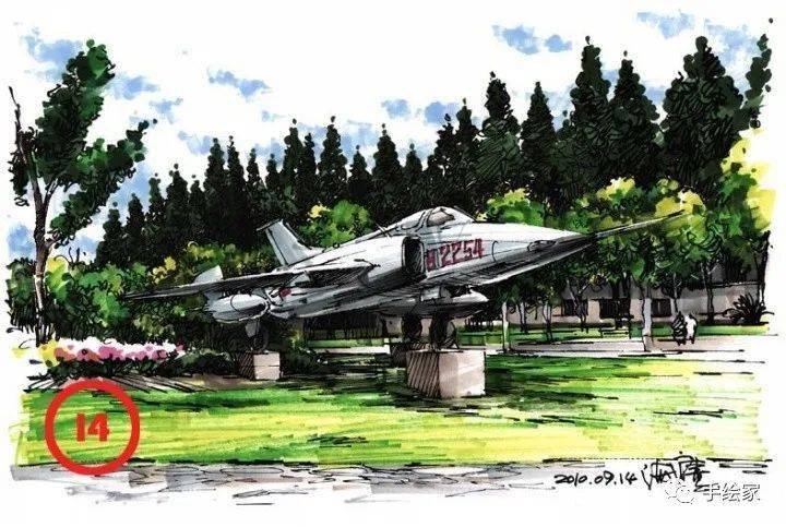 他的马克笔速写飘逸洒脱,简直爆炸!