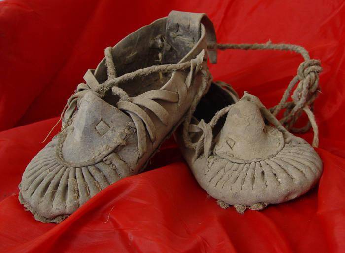 穿靰韇,就从仓房的棚板上取下了靰韇,收藏靰韇时忘了拿出里面的靰韇草