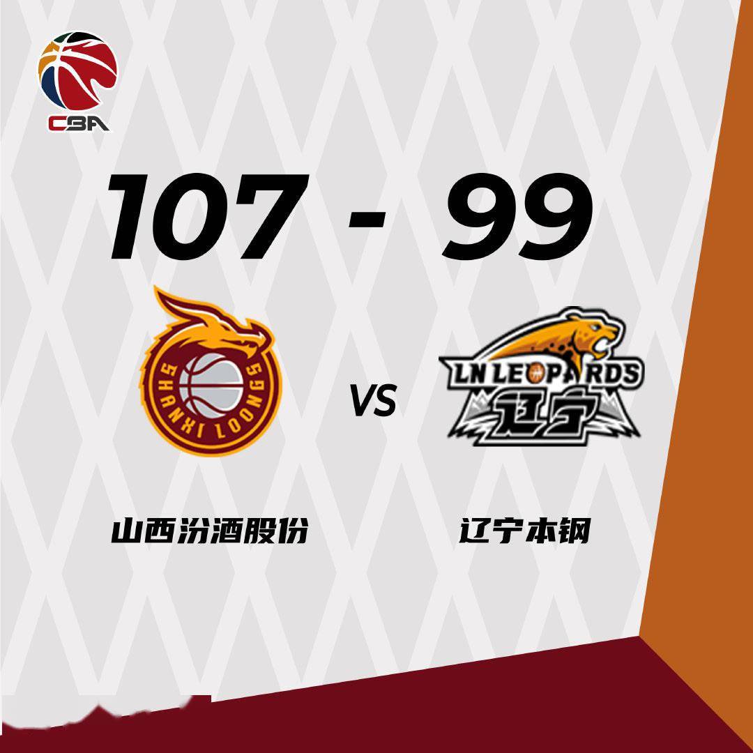辽宁男篮99比107不敌山西队,遭赛季首败.