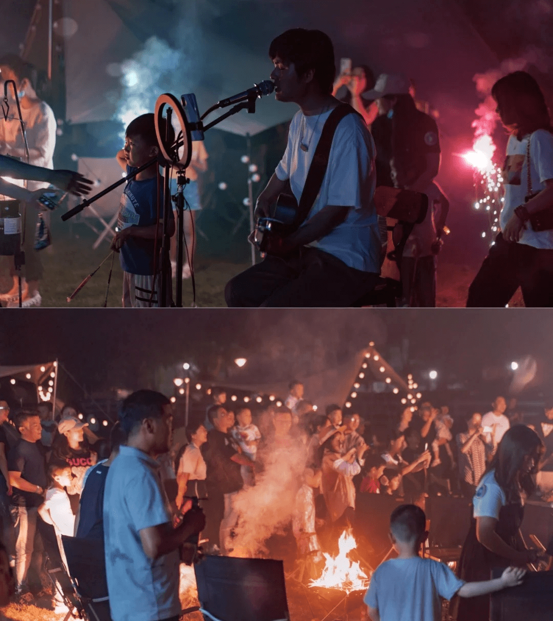 更有乐队演出,户外运动等数不清的活动美食,香槟啤酒感受山野露营漫